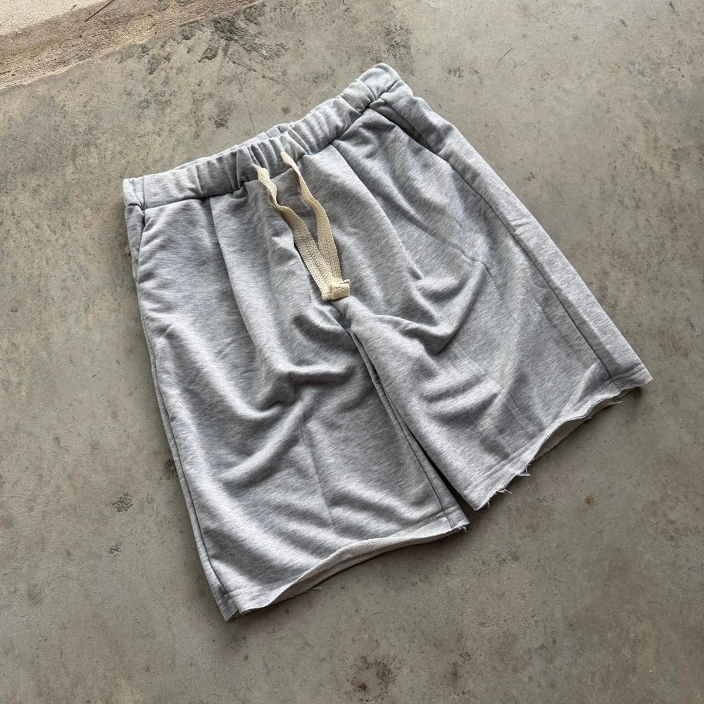 super baggy gray drawstring sweatshorts - Picture 3 of 8